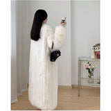 Female Online Influencer Woven Fur Coat - MAXIME