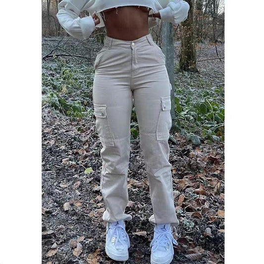 High Quality Waist Multi-pocket Trendy Women's Pants - MAXIME