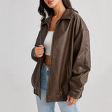 Leather Coat Women's - MAXIME