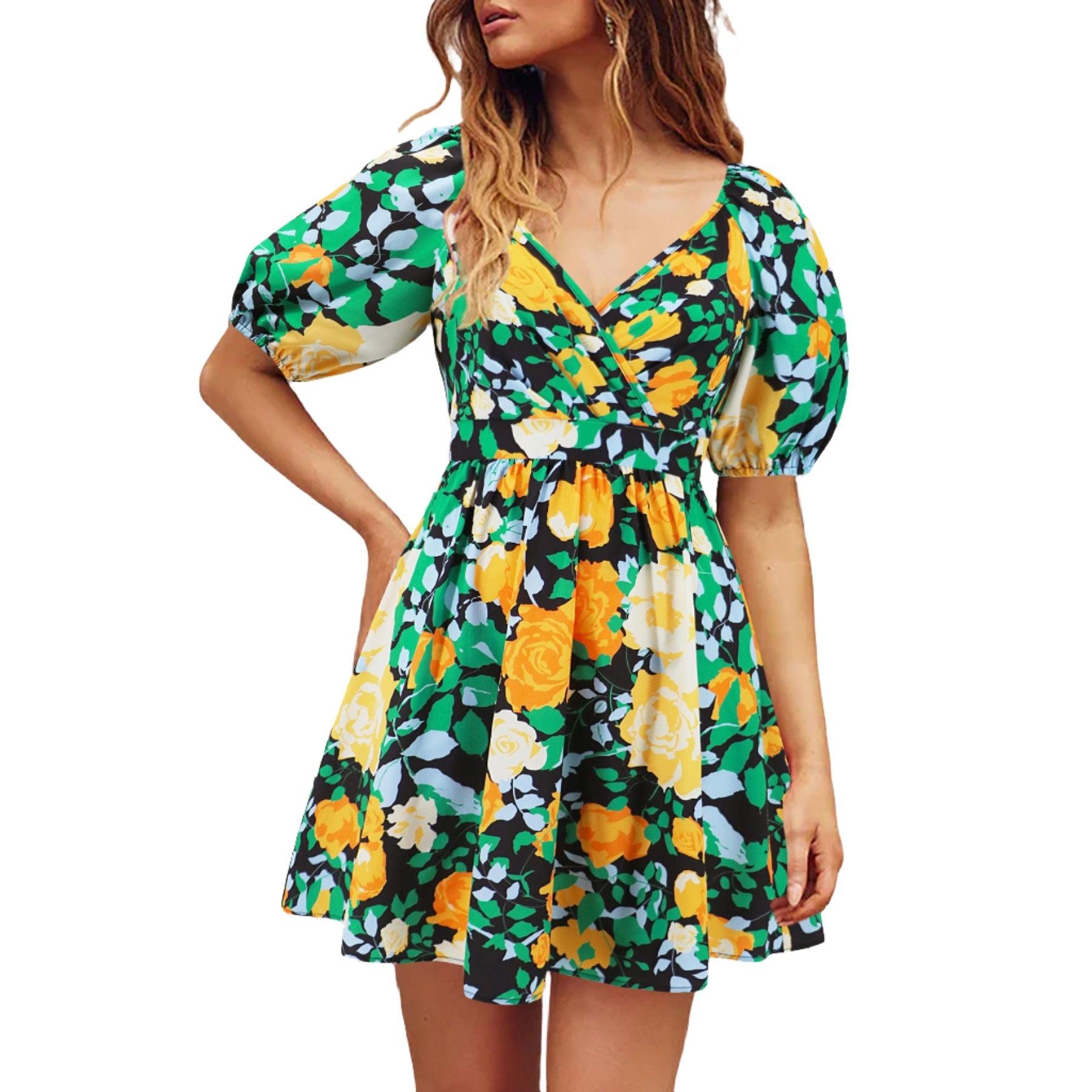 V-Neck Beach Short Dresses - MAXIME