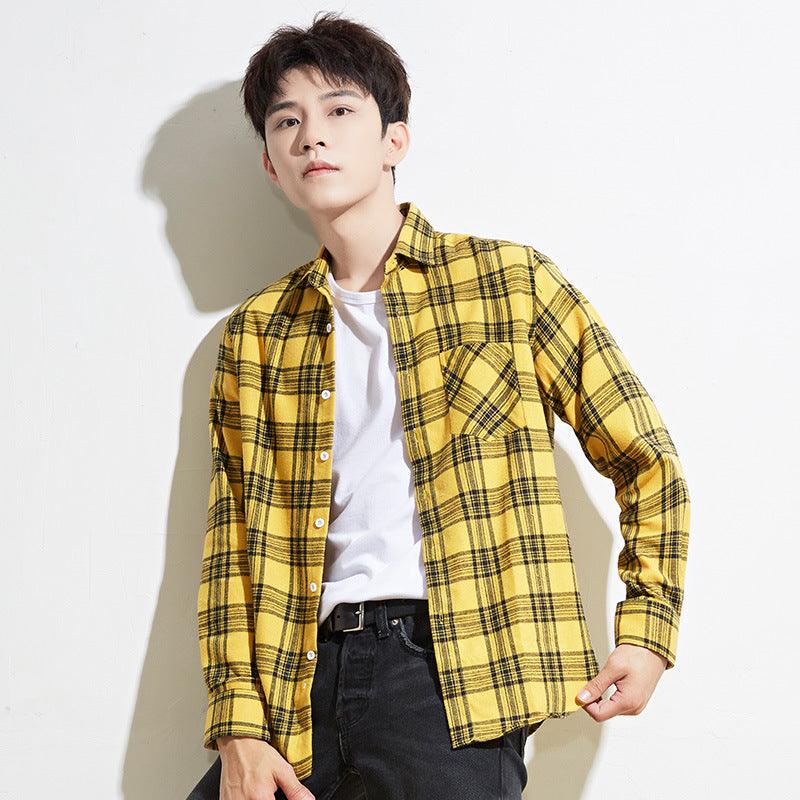 Maxime Casual Plaid Long Sleeved Shirt - MAXIME