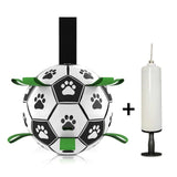 Dog Toys Interactive Pet Football Toys with Grab Tabs Dog Outdoor training Soccer Pet Bite Chew Balls for Dog accessories - MAXIME