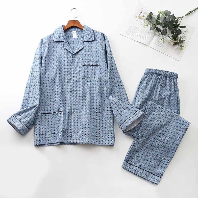 Long-sleeved Lapel Pajama Set - MAXIME