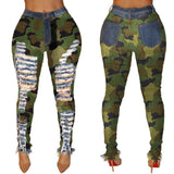 Personality Leggings Camouflage Feet Pants - MAXIME