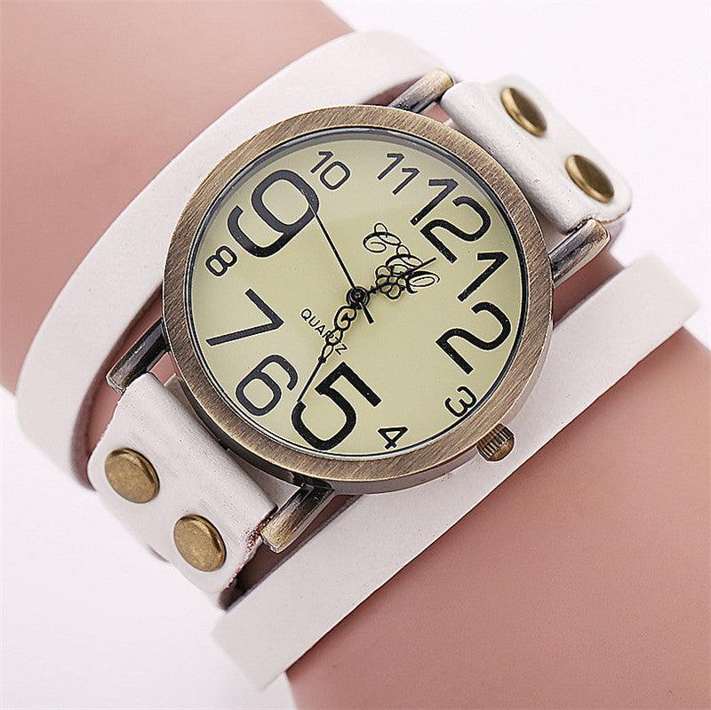 Layer Cowhide Retro Watch - MAXIME