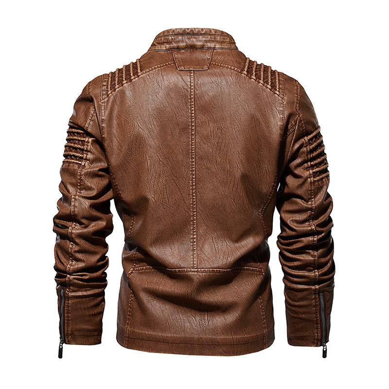 Men Leather Jacket Winter And Autumn Coat - MAXIME