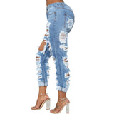 Personality Ripped Denim Trousers - MAXIME