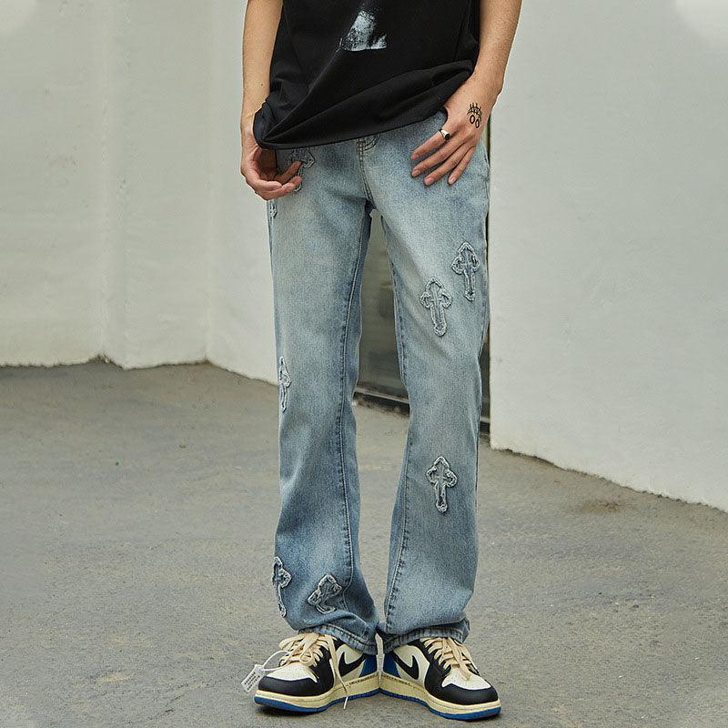 Men's Ins Fashionable Retro Straight Washed Loose Casual Trousers - MAXIME