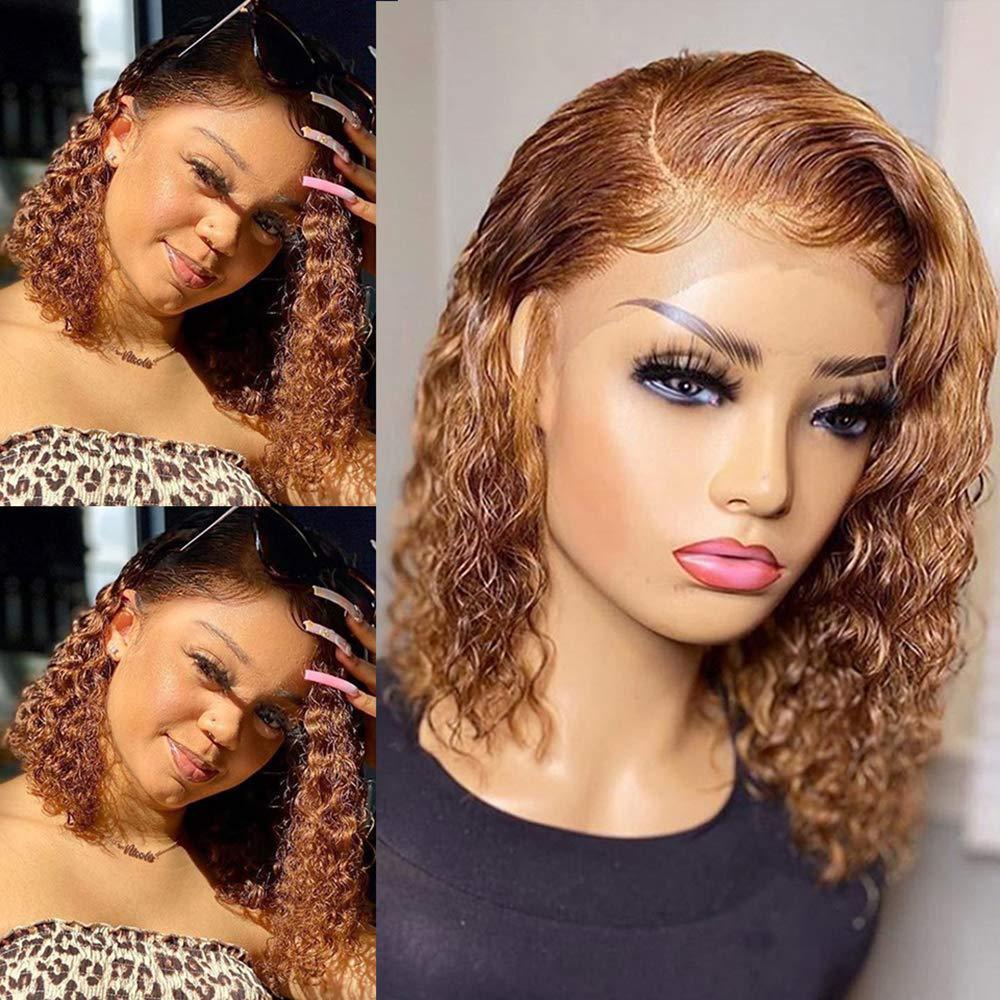 Short Curly Wig Lace Front Human Hair Wigs - MAXIME