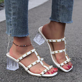 New Square Toe Transparent Sandals - MAXIME