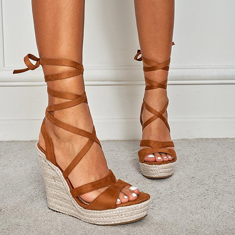 Bottom Heightening Strappy Sandals - MAXIME