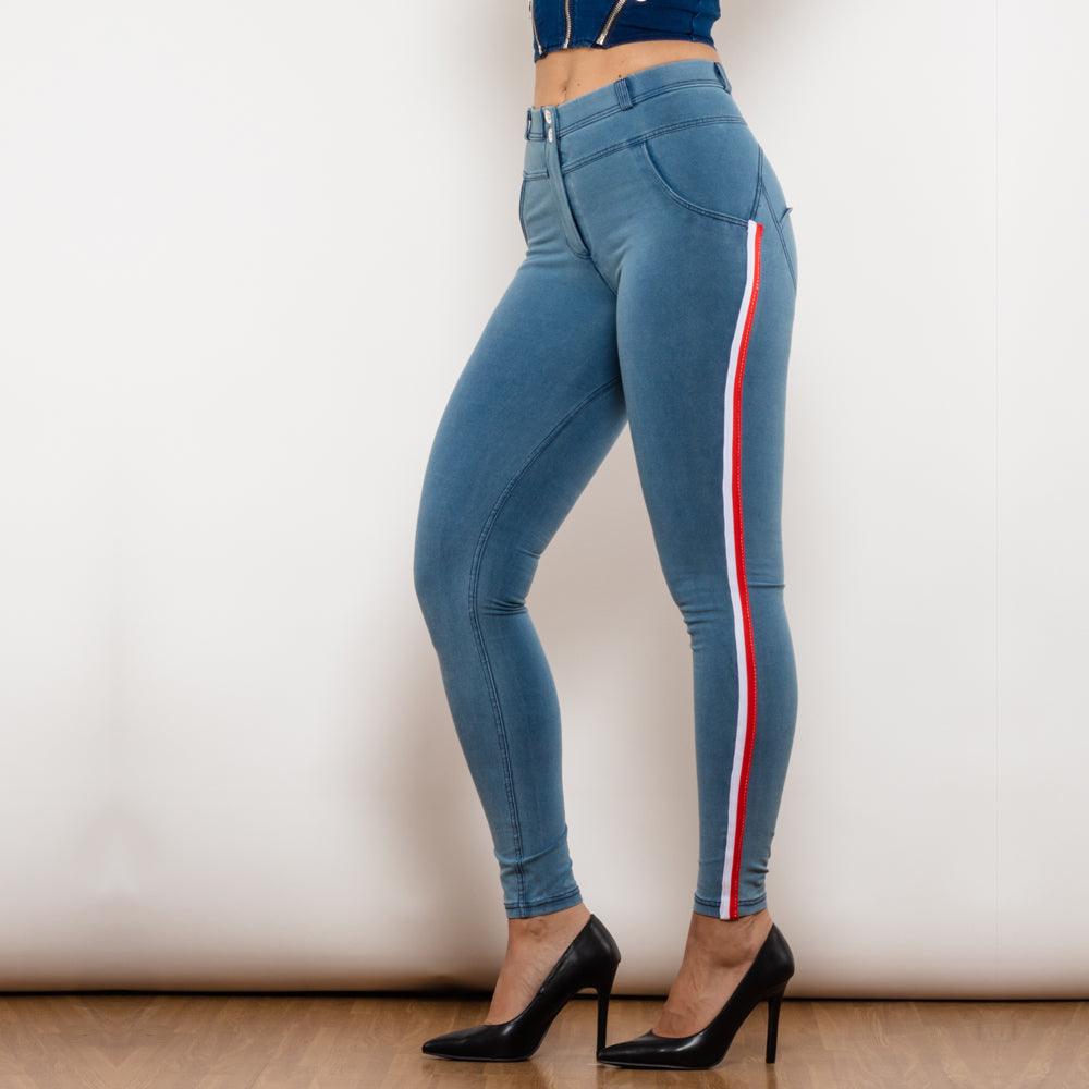 Melody Middle Sexy Push Up Jeans Denim Pencil Pants - MAXIME