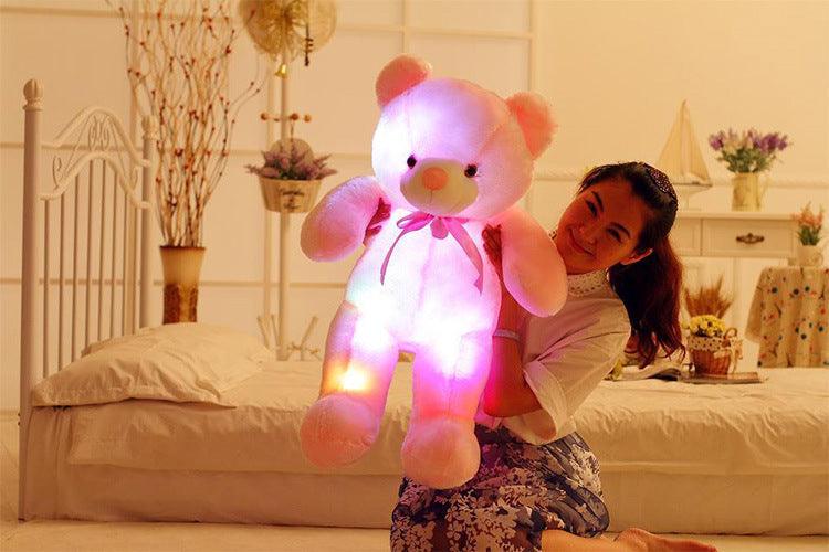 LED Teddy Bear Stuffed Animals Plush Toy Colorful Glowing - MAXIME