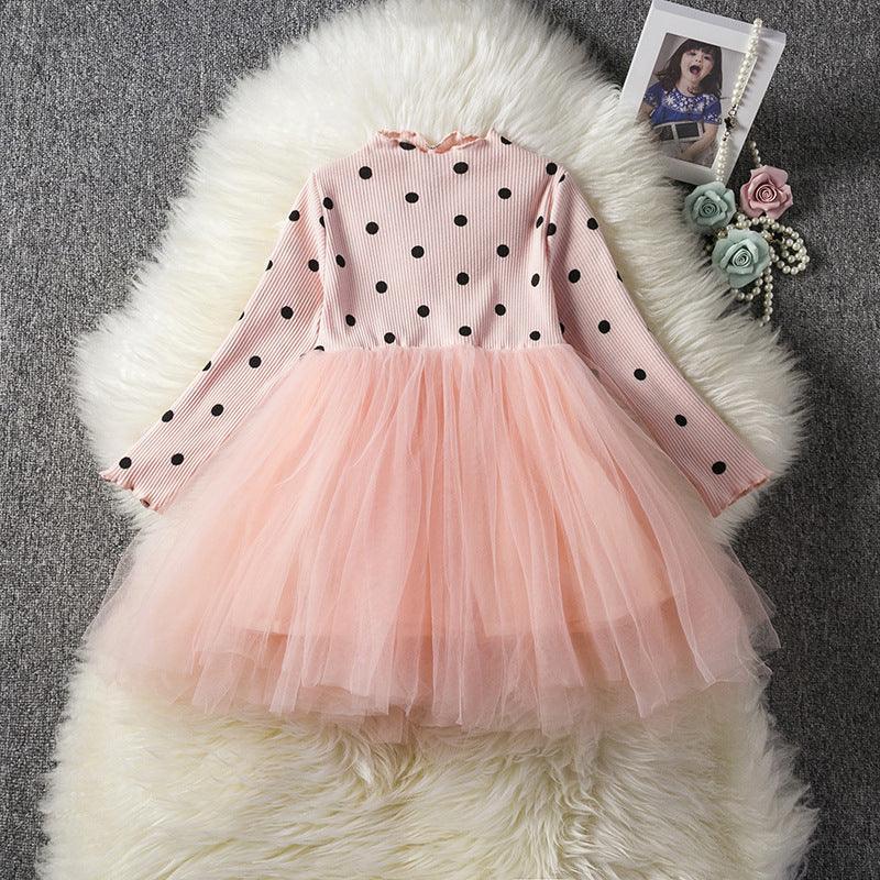 Baby Girls Spring Winter Long Sleeve Tutu Lace Dresses - MAXIME