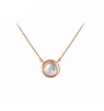 Trendy solitaire moonstone necklace - MAXIME