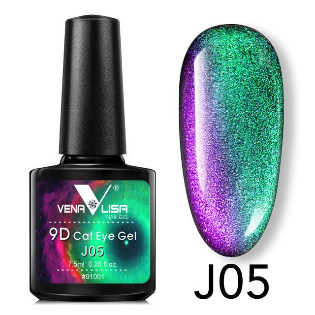 9D Gel Varnish Cat Eye Magic Chameleon Gel Multicolor 5ml Nail Gel Polish - MAXIME