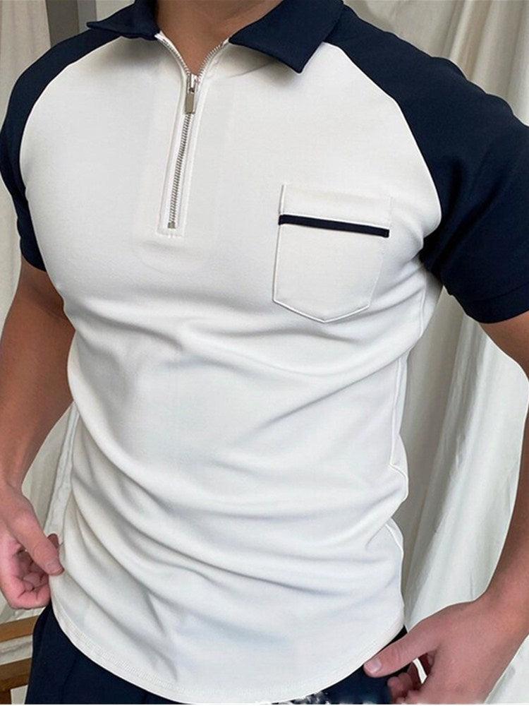 Men Solid Polo Shirts Brand Men Short-Sleeved Shirt - MAXIME