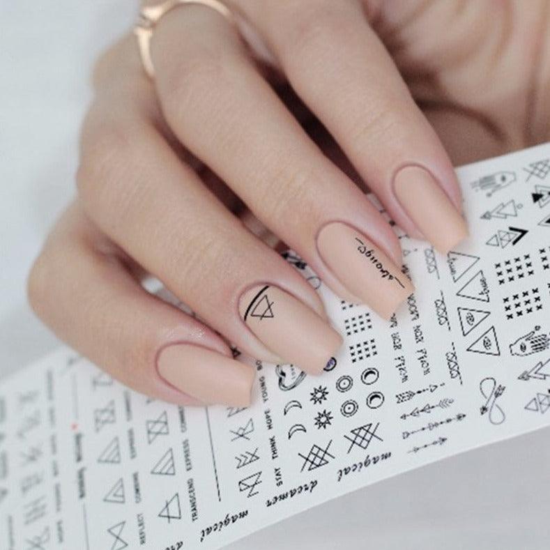 Geometric DIY Art Nail Polish Stickers - MAXIME