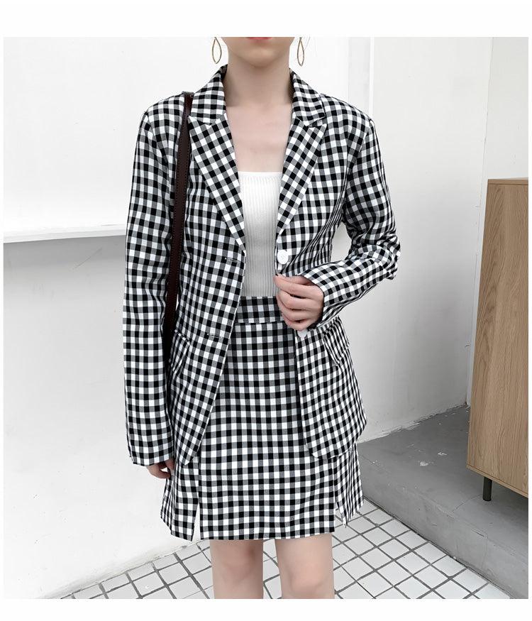 Maxime Plaid suit skirt suit - MAXIME