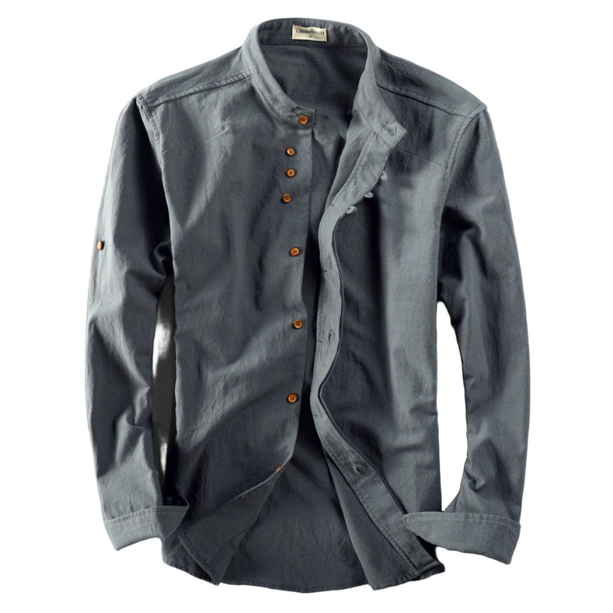 Men's Casual Slim Cotton Linen Shirt - MAXIME