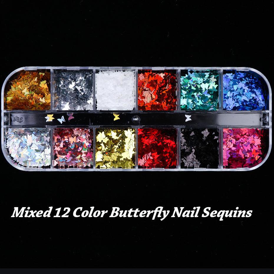 Symphony butterfly sequin nail decoration - MAXIME