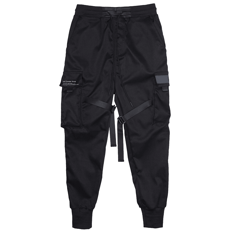 Hot Sale Men Black Hip Hop Cargo Pants - MAXIME