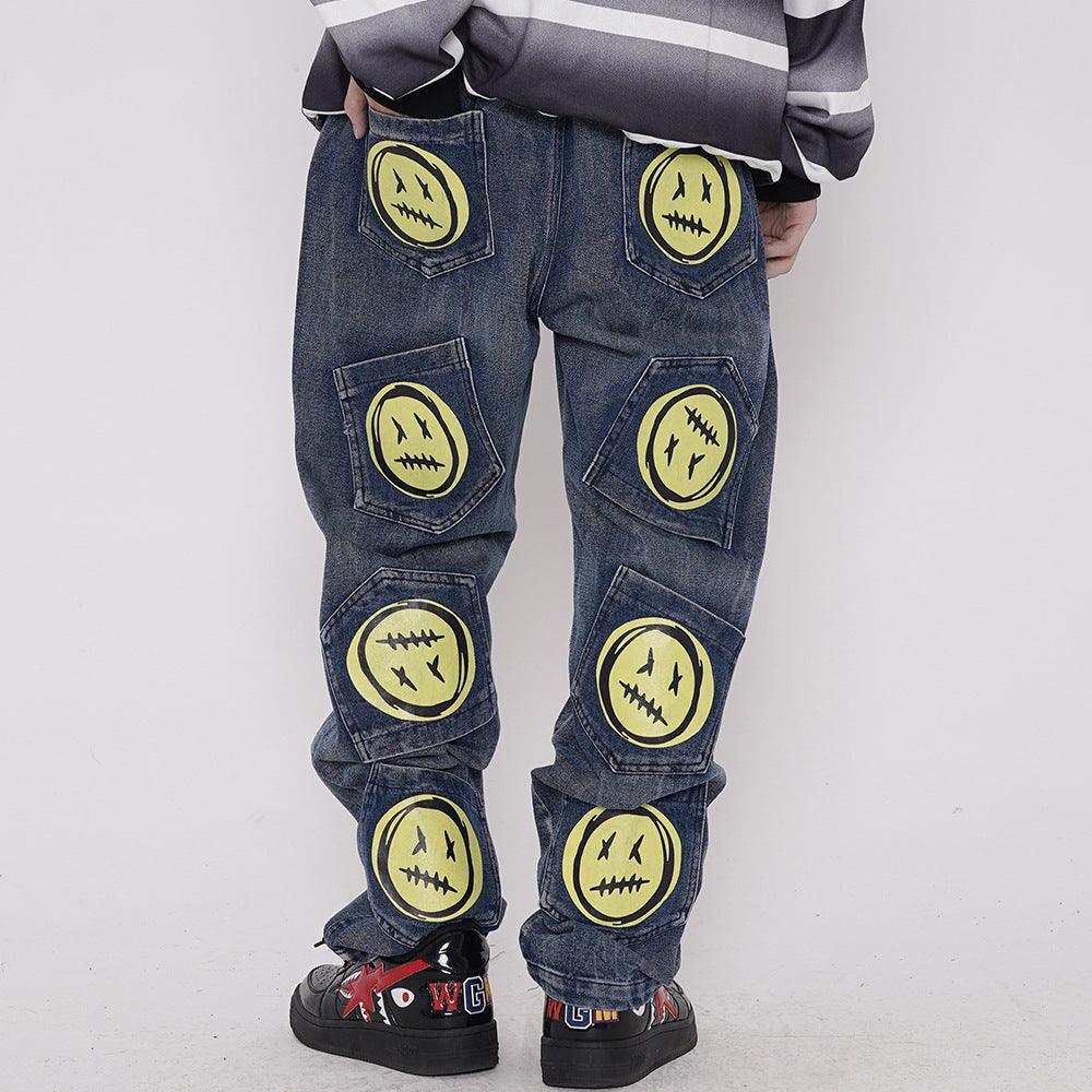 Maxime Smiley print jeans for men - MAXIME