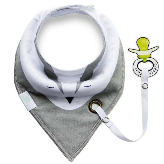 Bib with Pacifier Clip - MAXIME