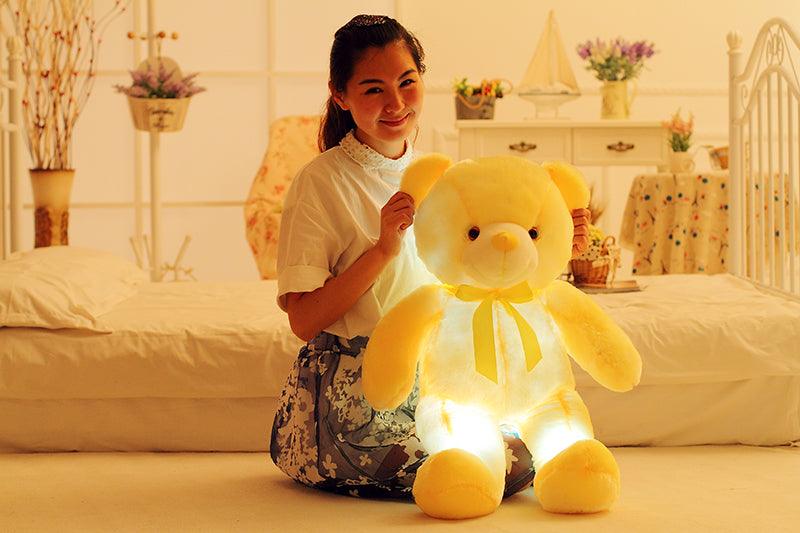 LED Teddy Bear Stuffed Animals Plush Toy Colorful Glowing - MAXIME