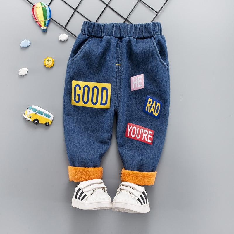 Baby winter plus velvet jeans - MAXIME