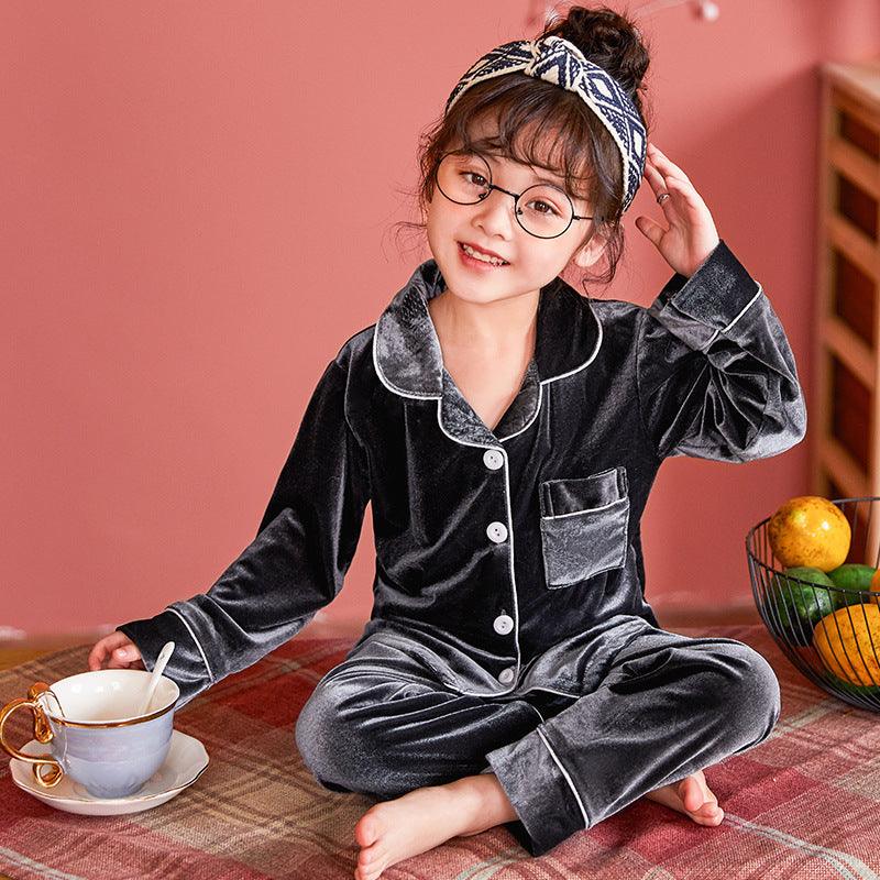 Children's Gold Pajamas Set - MAXIME