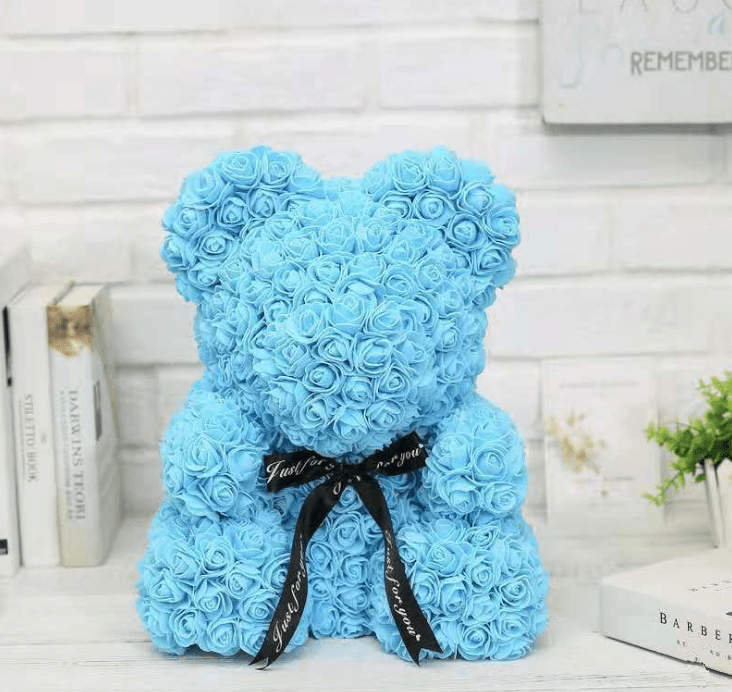 25cm Cute Flower Rose Bear Handmade Valentines Gift - MAXIME