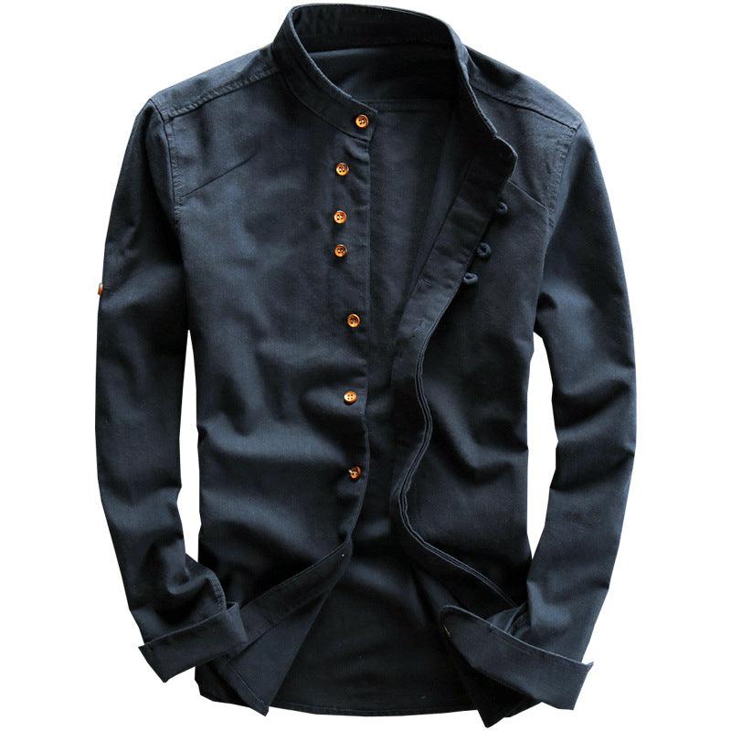 Men's Casual Slim Cotton Linen Shirt - MAXIME