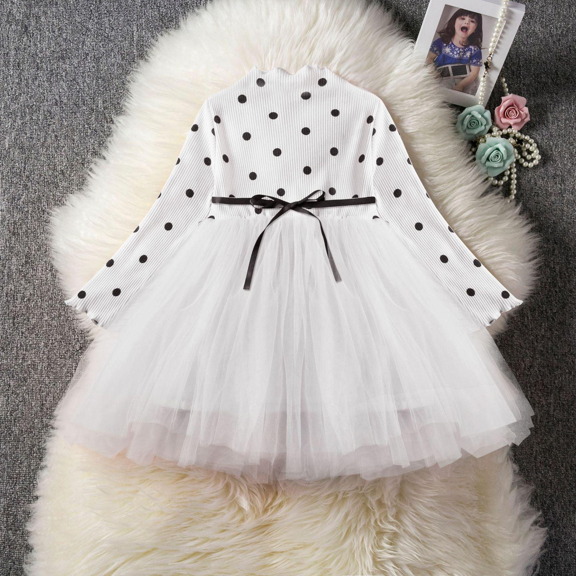 Baby Girls Spring Winter Long Sleeve Tutu Lace Dresses - MAXIME