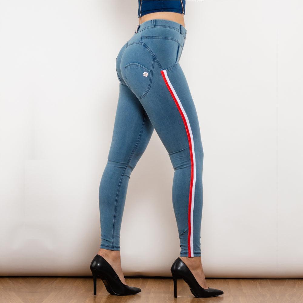 Melody Middle Sexy Push Up Jeans Denim Pencil Pants - MAXIME