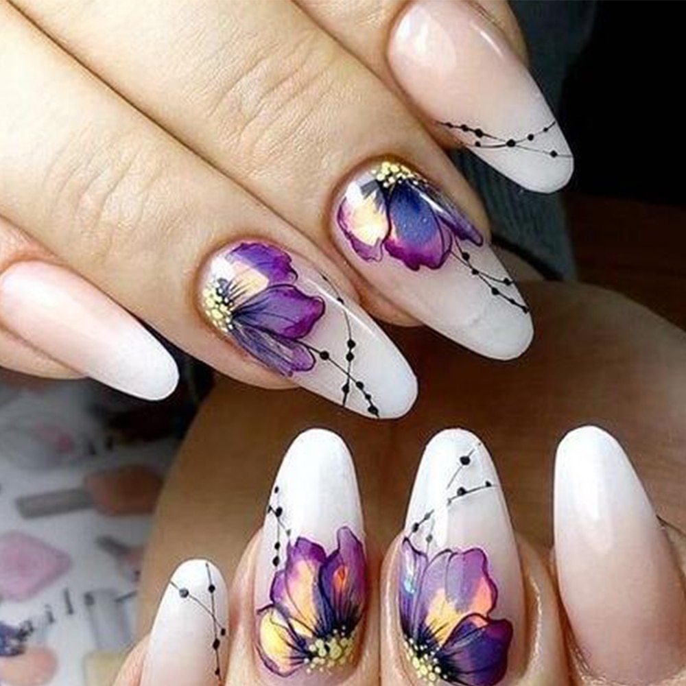 1pcs Nail Sticker Butterfly Flower - MAXIME