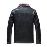 Men's Stand Collar Leather Jacket - MAXIME