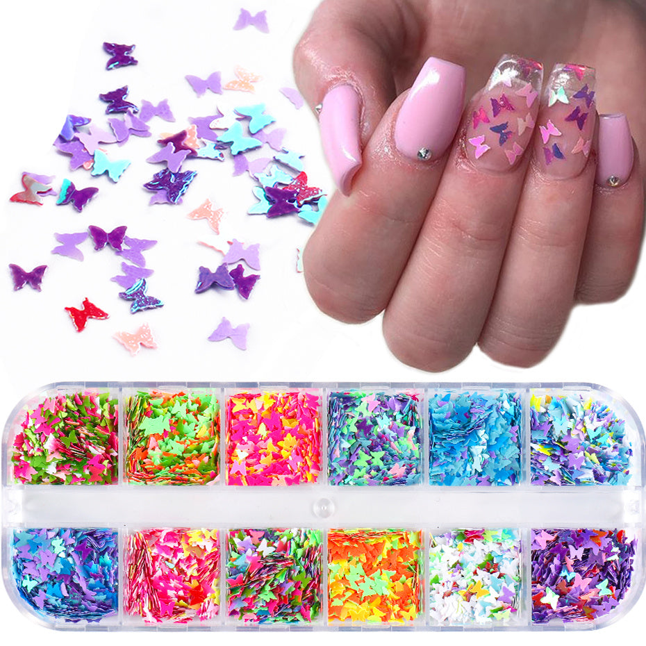 Symphony butterfly sequin nail decoration - MAXIME