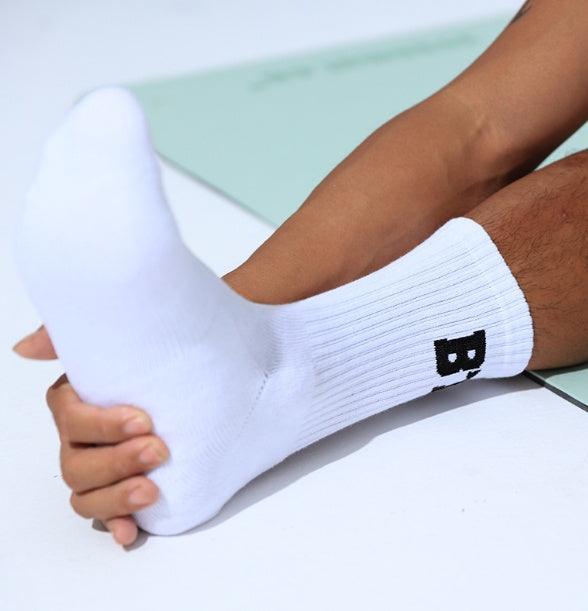 Men's White BTM Sports Socks - MAXIME