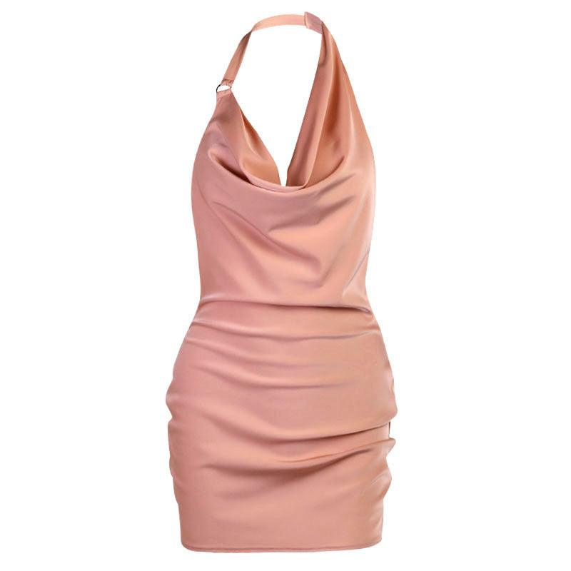 V Neck Backless Mini Sleeveless Summer Dress - MAXIME