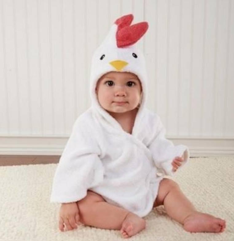 Cartoon Cute Animal Modeling Baby Bath Towels Baby Bathrobes Cotton Children's Bathrobes Baby Hooded - MAXIME