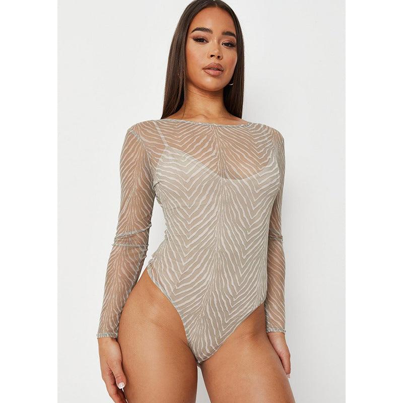 Slim See-through Series Base Shirt Top - MAXIME