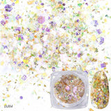 Nail Art Glitter 12 Color Light Change Onion Pink Symphony Glitter Sequin - MAXIME