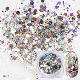 Nail Art Glitter 12 Color Light Change Onion Pink Symphony Glitter Sequin - MAXIME