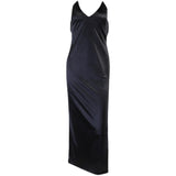 Satin Maxi Backless Split - MAXIME