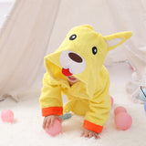 Cartoon Cute Animal Modeling Baby Bath Towels Baby Bathrobes Cotton Children's Bathrobes Baby Hooded - MAXIME