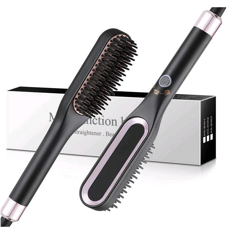 Mini Hair Straightener Brush Hot Comb Iron Ceramic - MAXIME