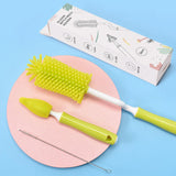 Baby Silicone Baby Bottle Brush Straw Scrubbing Baby Bottle Brush Cleaning - MAXIME