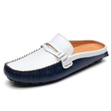 Men's Slippers, Men's Trendy, Summer Leather Half-Support Men - MAXIME