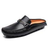 Men's Slippers, Men's Trendy, Summer Leather Half-Support Men - MAXIME